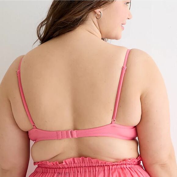 J. Crew Strappy Twist Bikini Top in Tea Rose Size 2X NWT - Picture 2 of 8